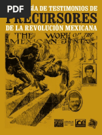 Antología de Testimonios de Precursores de La Revolución Mexicana, Varios Autores PDF