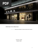 Individual Report of Zara Clothing Company