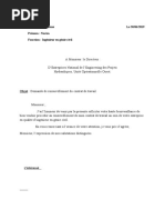 Demande de Renouvellement de Contrat de L'intéressé