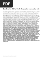 Sam Gray The CEO of Steele Corporation Was Meeting With: Unlock Answers Here Solutiondone - Online