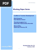 Working Paper Series: Conflict in Tourism Development