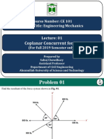 1) Lecture 01 (Concurrent Coplanar Force System)