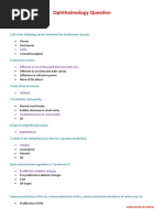 Ophthalmology Question: Rheumatoid Arthritis