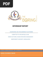 Internship Report: Overview On The Boring Platform