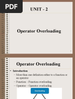 Unit 2 OperatorOverloading