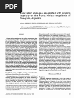 Ecosystem Changes Associated With Grazing Intensity On The Punta Ninfas Rangelands of Patagonia, Argentina