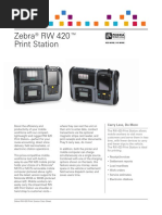 Zebra RW 420™ Print Station: Carry Less, Do More