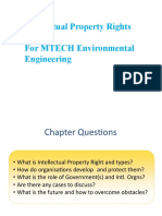 Intellectual Property Rights (IPR) For MTECH Environmental Engineering