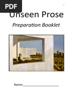 Unseen Prose Preparation Booklet