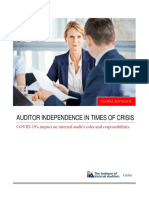 Auditor Independence in Times of Crisis1