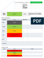 Monthly Project Status Report Template