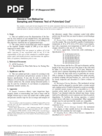 Sampling and Fineness Test of Pulverized Coal: Standard Test Method For