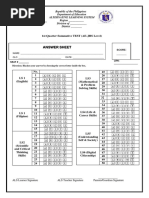 Answer Sheet (Ae-Jhs)