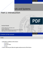 Advanced Signals and Systems Part 1: Introduction: Gerhard Schmidt