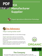 DCA Manufacturer Supplier: Organic Agriculture & Blockchain Technology