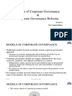 Models of Corporate Governance & Corporate Governance Reforms