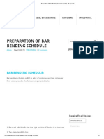 Preparation of Bar Bending Schedule (B.B.S) - Daily Civil