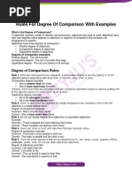 Rules For Degree of Comparison With Examples