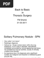 Back To Basic in Thoracic Surgery: FM Shamji 31-03-2011