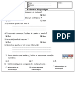 Evaluation Diagnostique