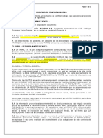 Formato Convenio de Confidencialidad en Español