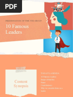 10 Famous Leaders: Presentation of The 5Th Group