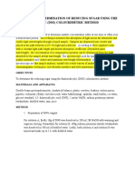 Practical 1: Determination of Reducing Sugar Using The Dinitrosalicylic (DNS) Colourimetric Method