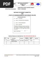 Method Statement Submittal FOR Start-Up Commissioning of Air Cooled Chillers