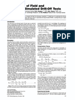 Comparison of Field and Laboratory-Simulated Drill-Off Tests