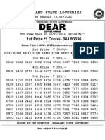 Nagaland State Lotteries: 1st Prize 1 Crore/-86J 90336