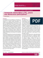 Colombo, Clelia "Innovación Democrática y TIC, ¿Hacia Una Democracia Participativa"