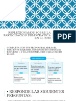 Reflexionamos Sobre La Participación Democrática EN EL 2020: Semana 37