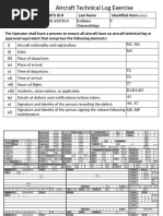 Aircraft Technical Log Exersise