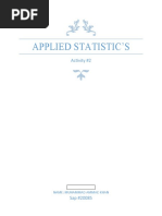 Applied Statistic'S: Activity #2