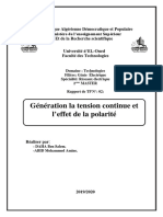 Génération La Tension Continue Et L'effet de La Polarité