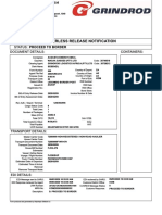 Paperless Release Notification: Proceed To Border