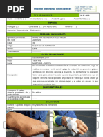 Modelo de Informe Preliminar de Accidente