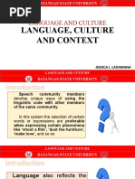 Language, Culture and Context