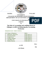 The Role of Accounting and Auditing Board of Ethiopia (AABE) in Enhancing The Accounting Profession