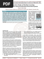 Comparative Study On Machine Learning Algorithms For Network Intrusion Detection System