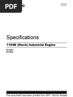 Specifications: 1104D (Mech) Industrial Engine