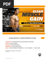 Clean Muscle Gain Workout Plan