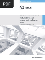 Risk Liability and Insurance in Valuation Work 2nd Edition Rics