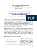 Liderança, Motivação e Humanização No Ambiente