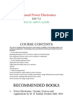 Advanced Power Electronics: Prof. Dr. Abdul Qadir