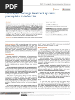 Zero Liquid Discharge Treatment Systems: Prerequisite To Industries