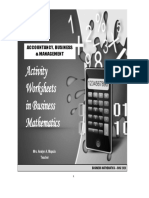 Activity Worksheets in Business Mathematics