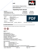 Polyfilla Expanding Foam Aerosol: Safety Data Sheet