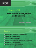 Chapter - 28: Receivables Management and Factoring