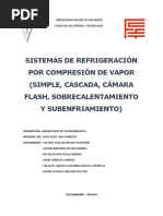 Sistemas de Refrigeración Por Compresion de Vapor.